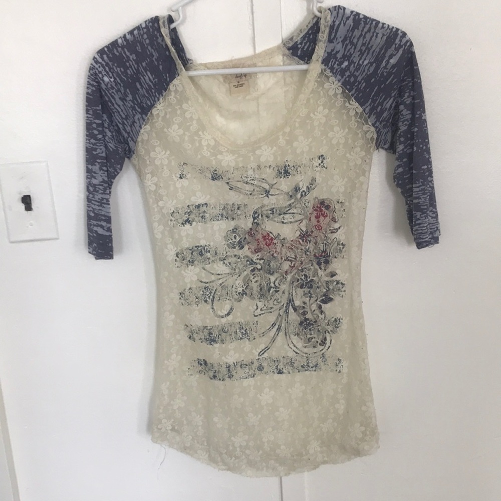 Red, white and blue turn out tee.